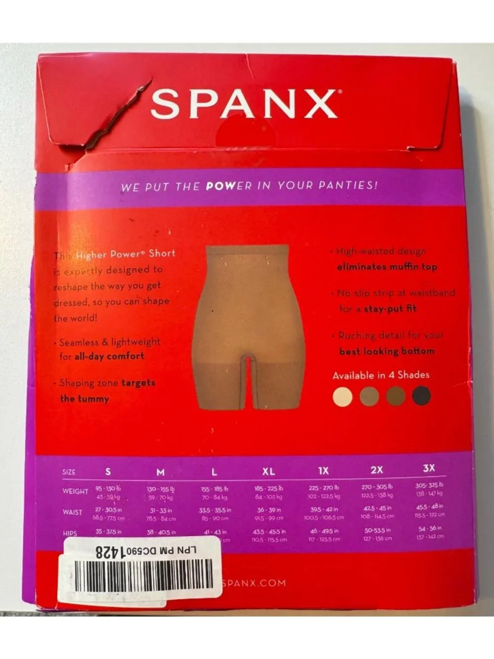 Spanx Higher Power Short Medium Cafe Au Lait Shapewear NWB SPX2745